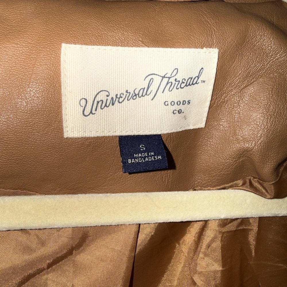 Universal Thread Tan Leather Jacket - Picture 2 of 3